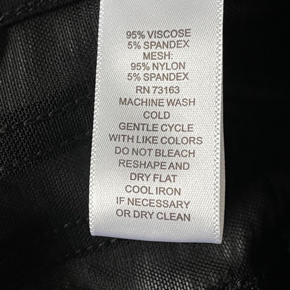 Cable and Gauge Cold Shoulder 3/4 Length Sleeve Top Mesh Neckline Black - Picture 13 of 14